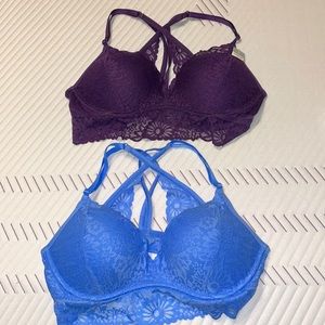 NWT Pink by Victoria Secret Push Up Bralettes